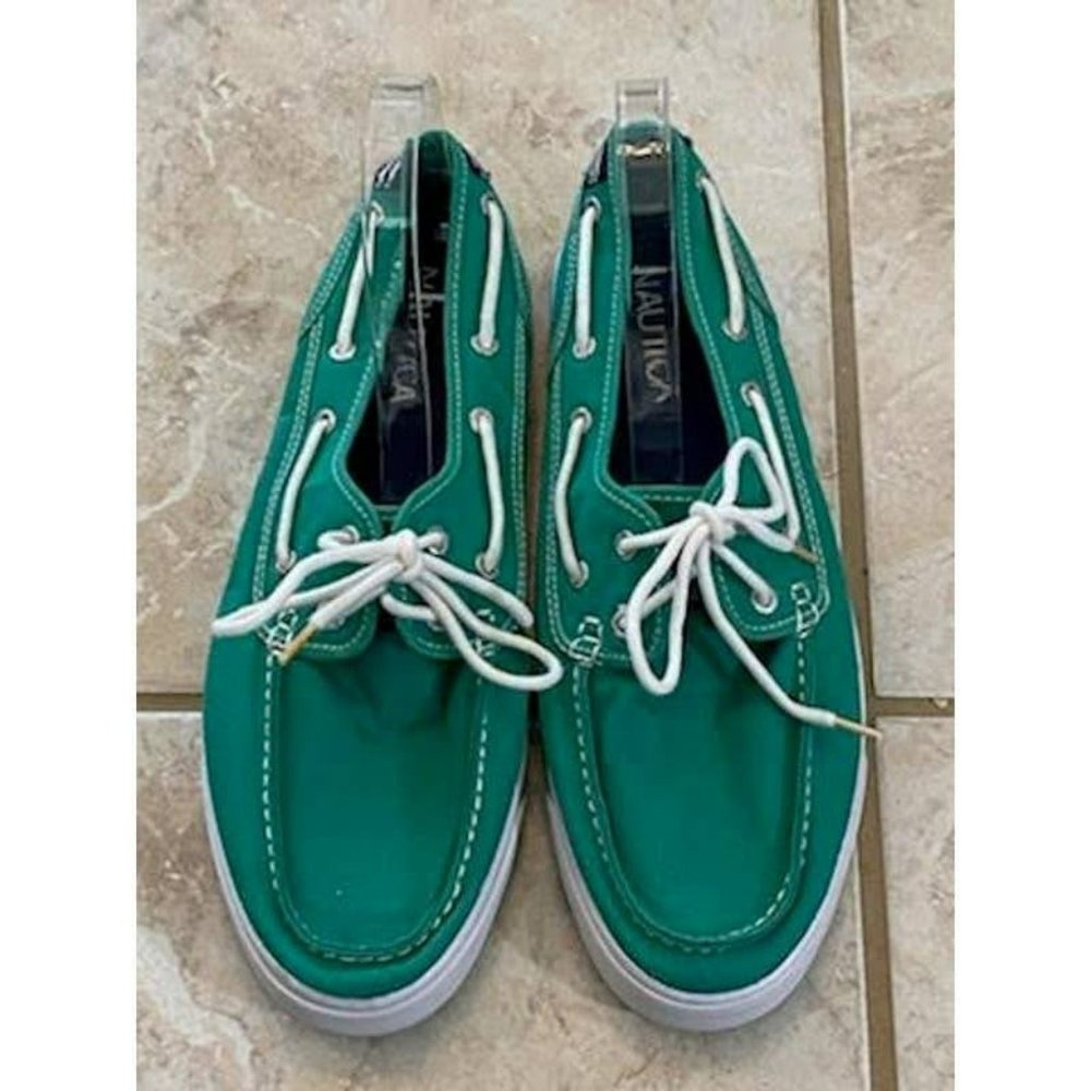 Nautica green canva sneakers